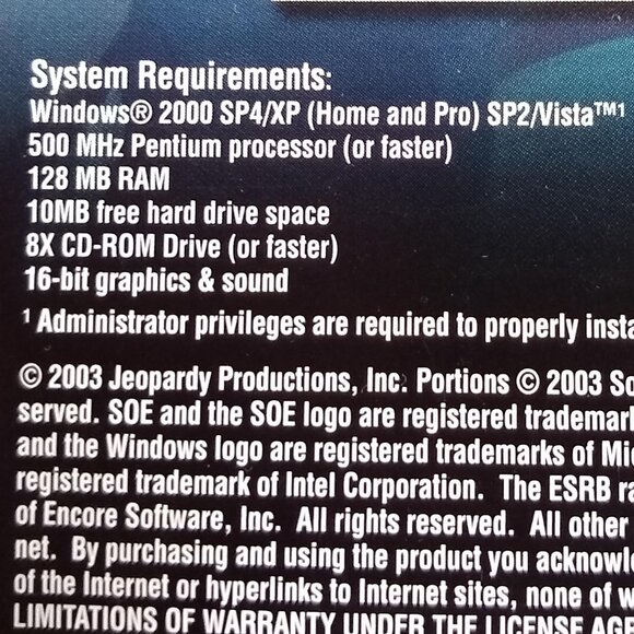 Vintage y2k Jeopardy! CD game for PC - Picture 4 of 4